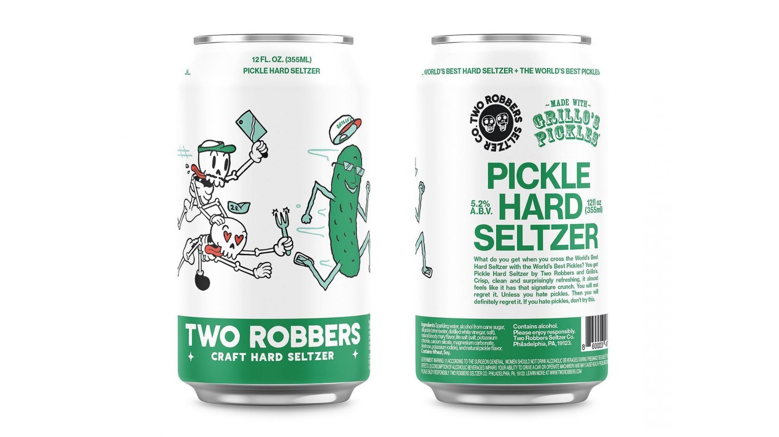 Grillo's Pickles And Two Robbers Release Pickle Hard Seltzer
