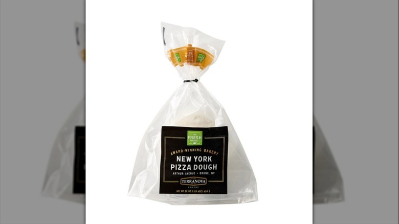 Plastic bag of The Fresh Market New York Style Pizza Dough