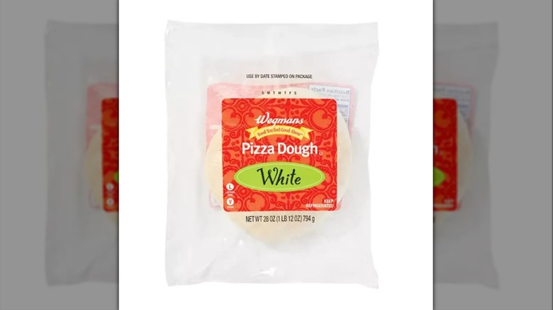 Plastic pack of Wegmans White Pizza Dough
