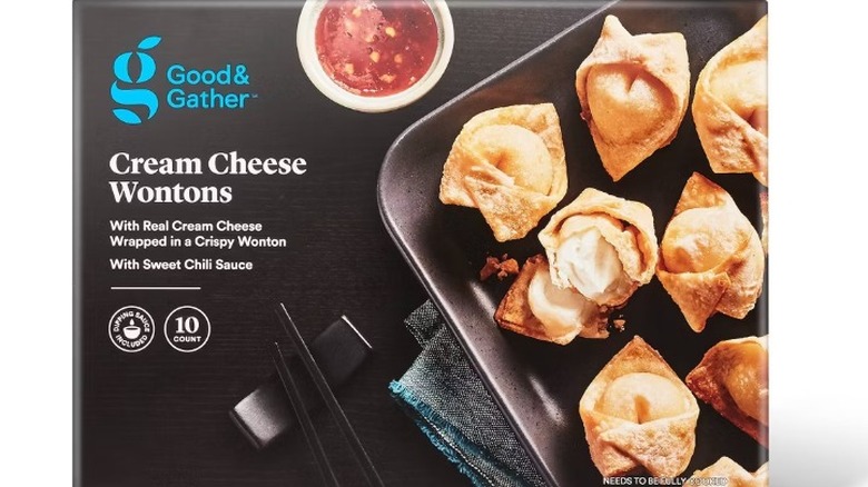 A box of Good & Gather Cream Cheese Wontons from Target