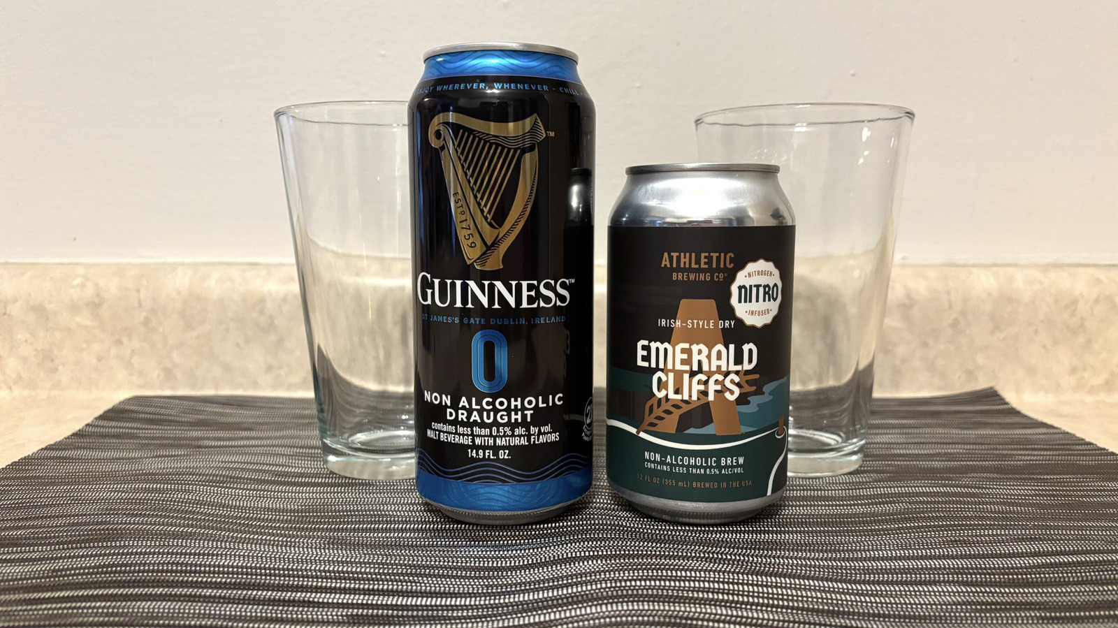 Guinness 0 Vs Athletic's Nitro Emerald Cliffs: A Real David And Goliath Battle - Tasting Table