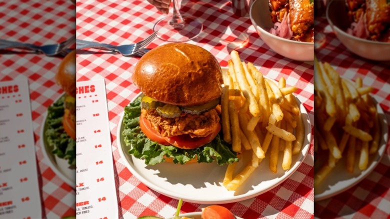 Good Feather Fried chicken sandwich from Germains in Gainesville, FL