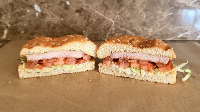 Habit's Ahi Tuna Filet Sandwiches cut in half