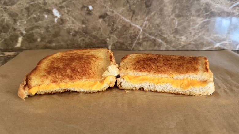 Habit's Grilled Cheese Sandwich cut in half