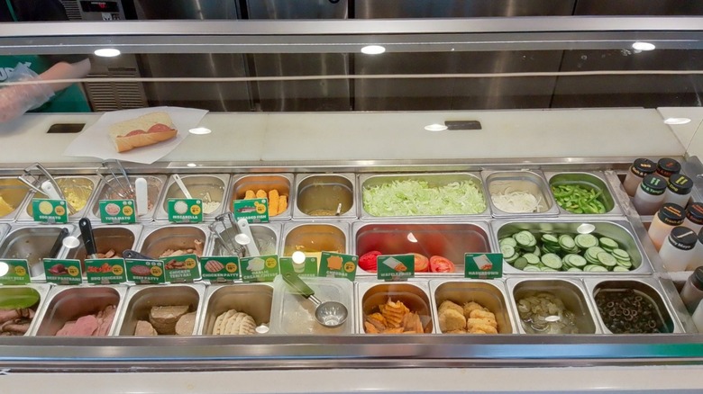 Subway Sandwich Topping Selections