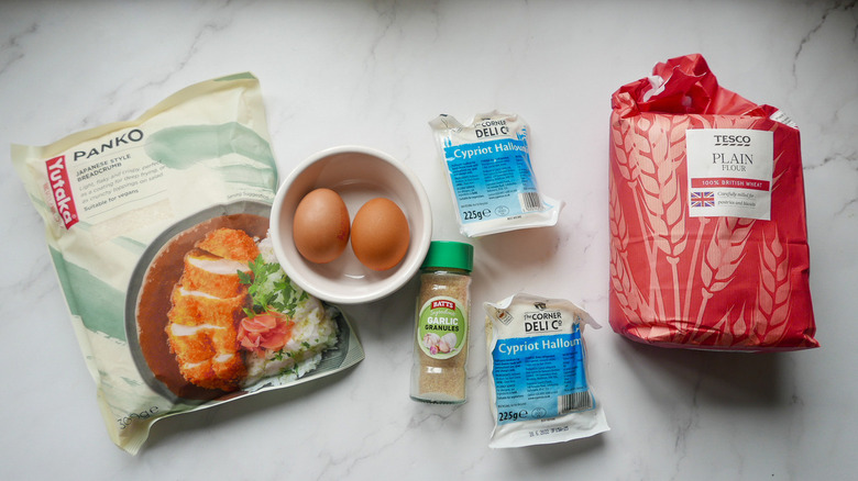 ingredients for halloumi fries