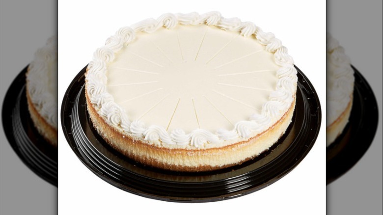 Cheesecake on white background