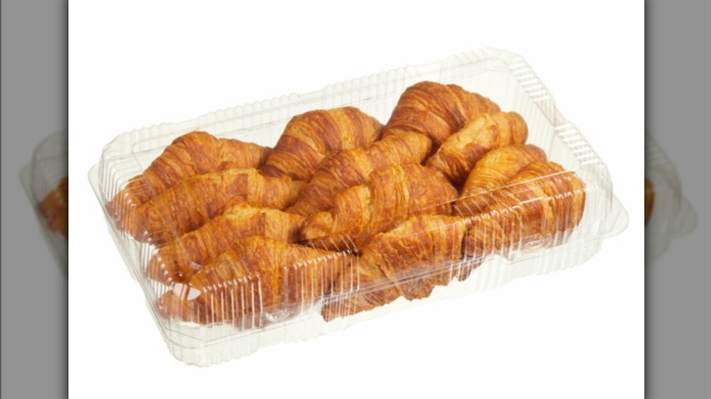 Croissants in a clamshell container