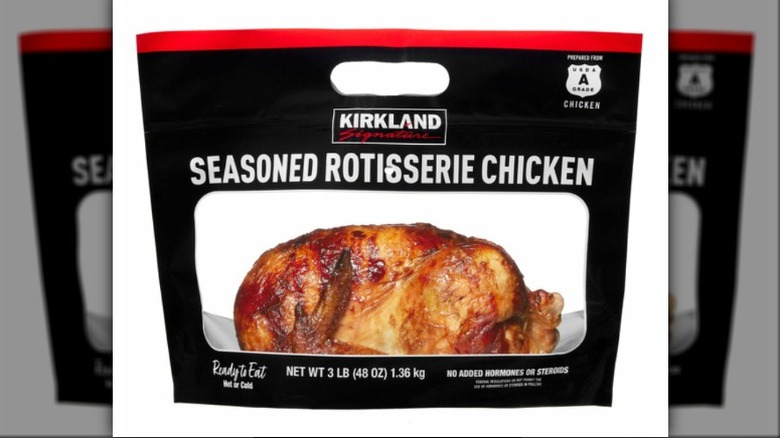 Costco rotisserie chicken in a bag