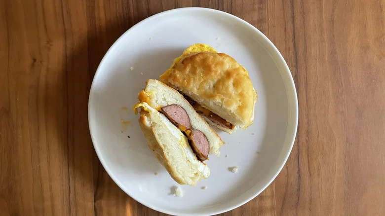 The Hardee's Smoked Sausage, Egg, and Cheese Biscuit
