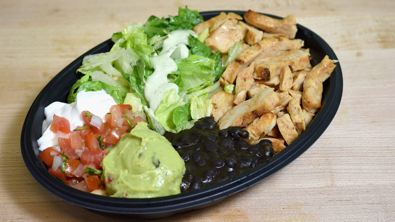Burrito bowl from taco bell with chicken