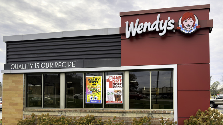 The exterior of a Wendy's store
