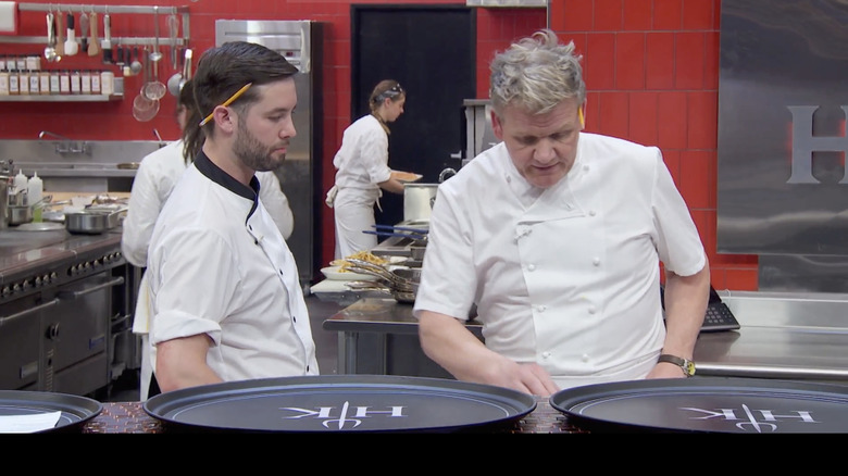 Ryan O'Sullivan and Gordon Ramsay on Hell's Kitchen