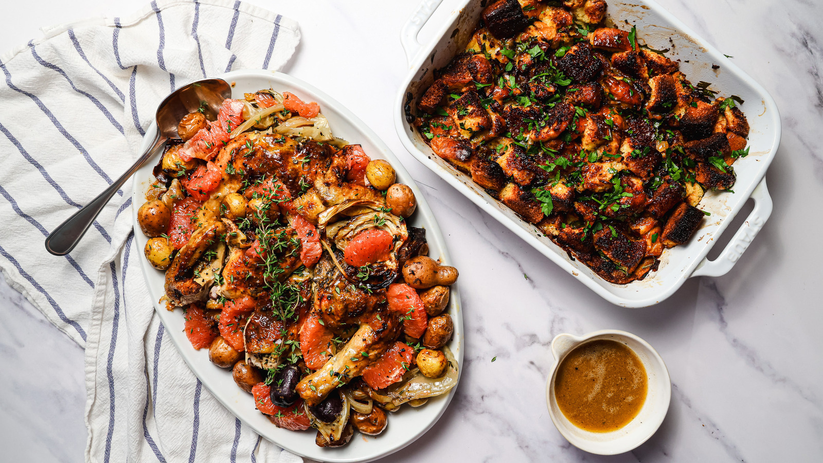 Herb-Roasted Spatchcock Chicken Recipe - Tasting Table