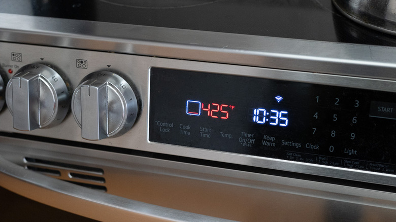 Oven set to 425 F