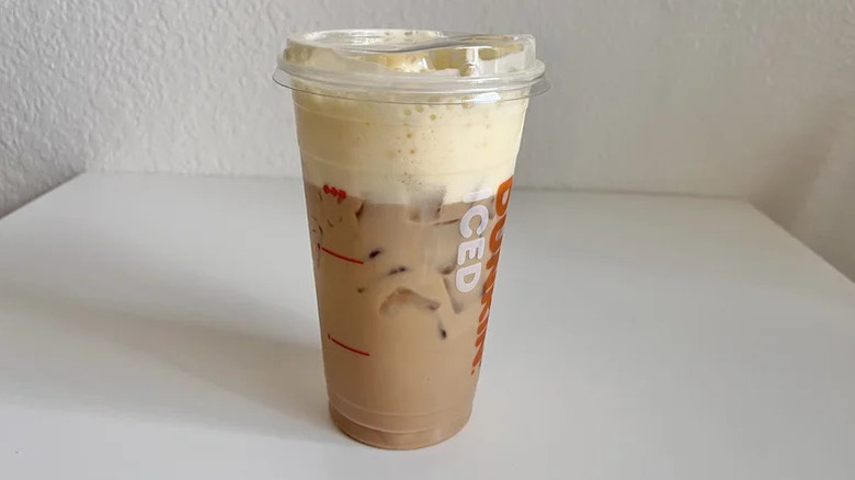 Banana Puddin' Cloud Latte on white surface