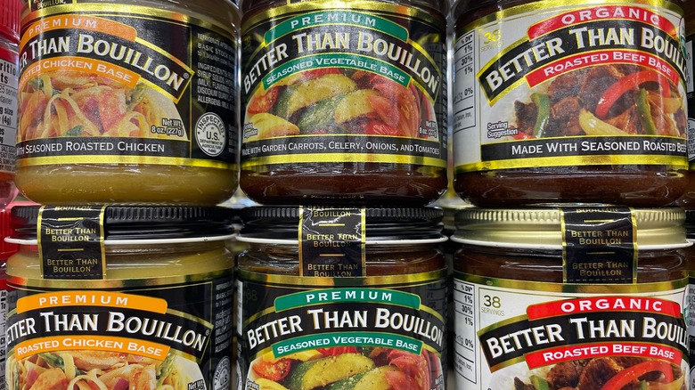 Stacked jars of Better Than Bouillon
