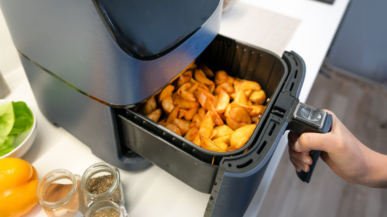 Air fryer fresh baked potatoes