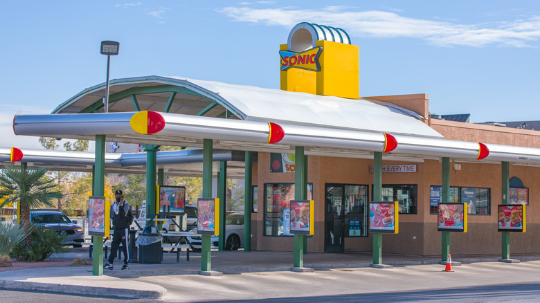Sonic Drive-In stalls during the day