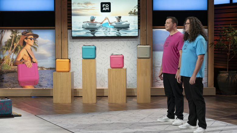 FOAM coolers on display on Shark Tank