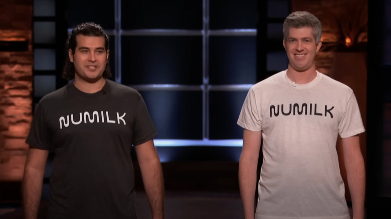 Joe Savino and Ari Tolwin present Numilk to Shark Tank