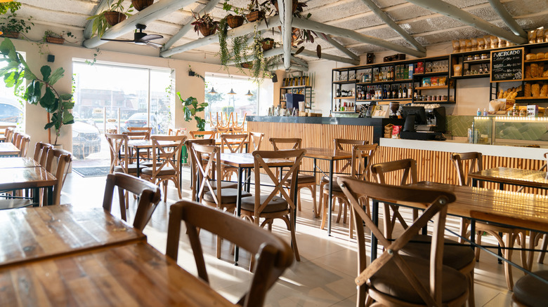 Interior of an empty restaurant