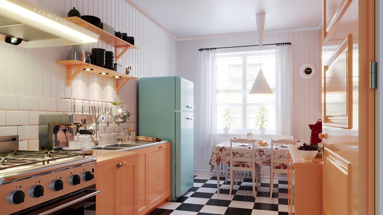 modern take on a vintage 1950s kitchen