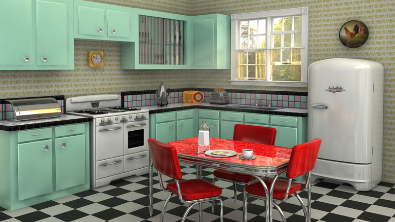 retro kitchen design and details