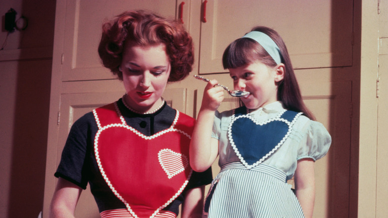 woman and daughter in kithen