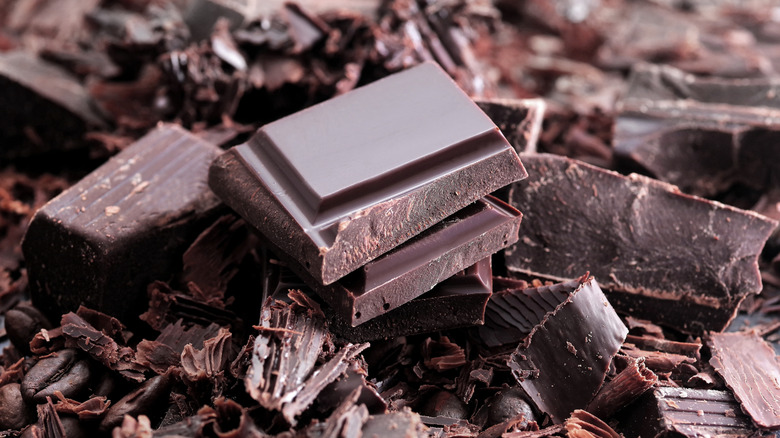 chopped dark chocolate