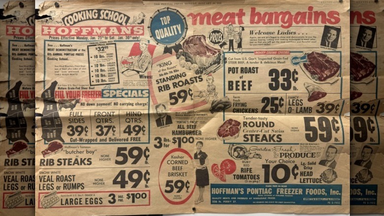 Hoffman's Foods grocery store butcher ad from 1965