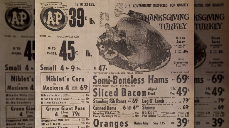 A&P grocery newspaper ad from November 1960