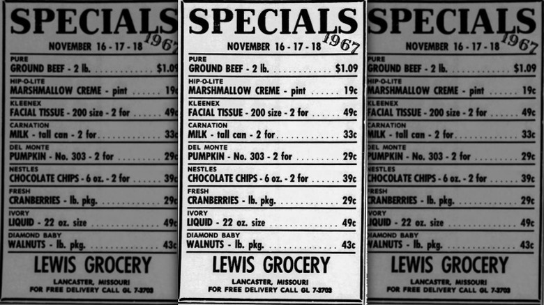 Lewis Grocery newspaper ad from 1967