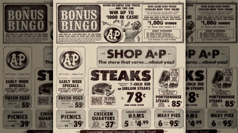 A&P grocery store flyer from 1966