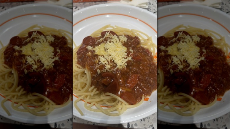 View of Popeyes Philippines spaghetti