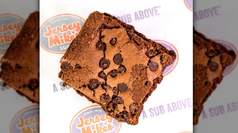 Jersey Mike's brownie on paper