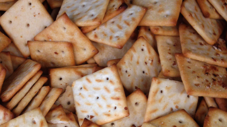 Crackers with holes in them