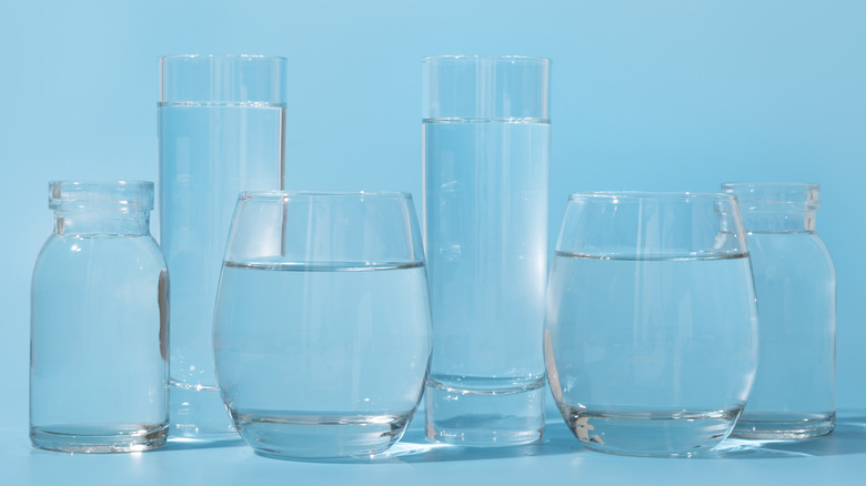 glasses filled with water