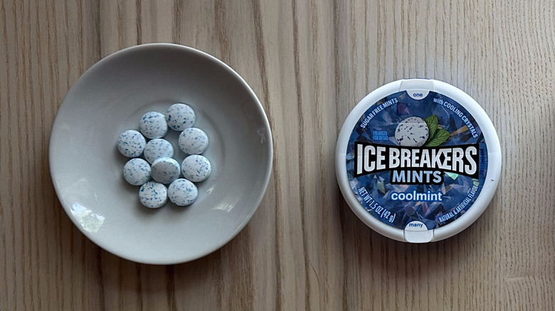 Pack of Ice Breakers on wooden table