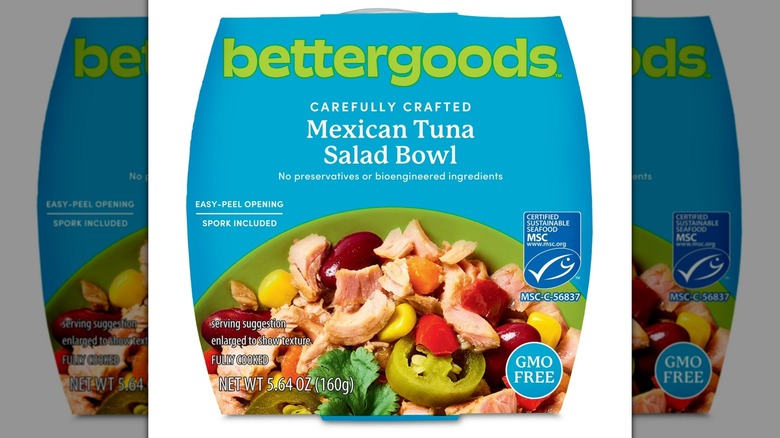 Blue package of Bettergoods Mexican Tuna Salad Bowl premade meal