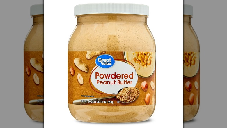Jar of Great Value Gluten-Free Powdered Peanut Butter