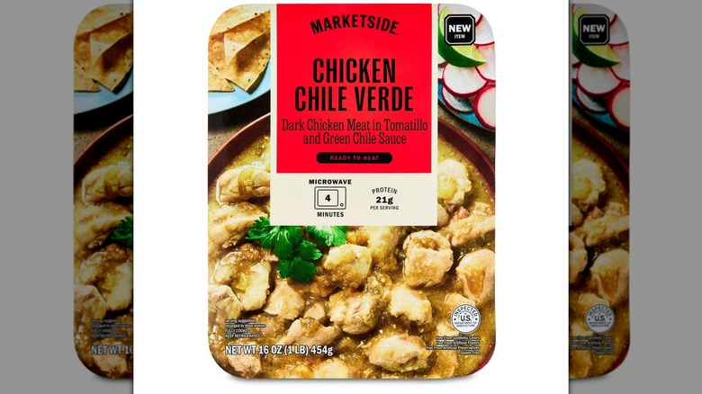 Package of Marketside Ready to Heat Chicken Chile Verde