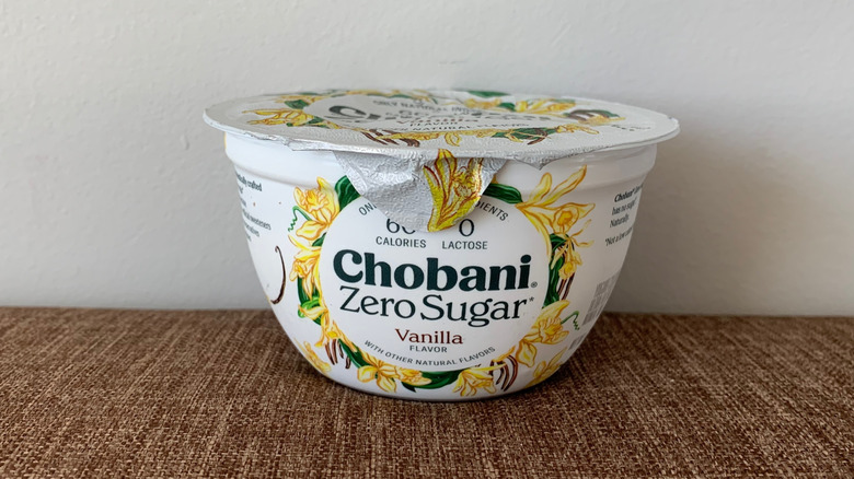 Chobani Zero Sugar vanilla yogurt