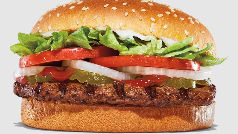 Close up of Whopper