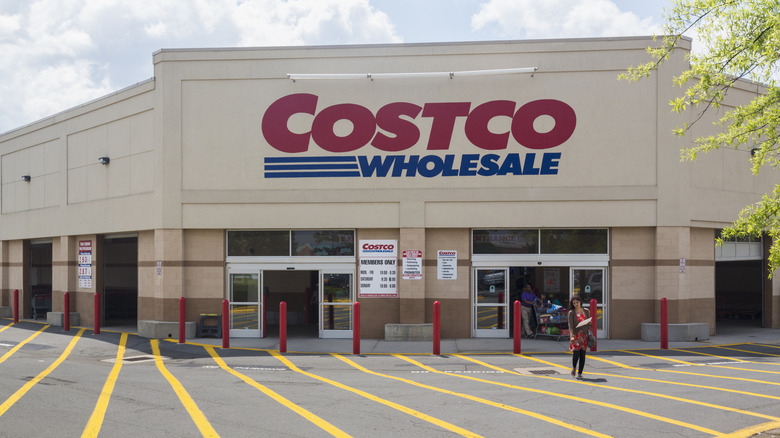 Woman outside Costco Wholesale store