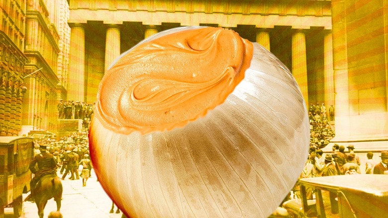 onion stuffed with peanut butter