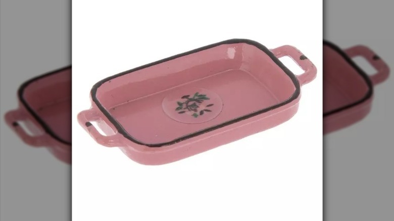 Hobby Lobby pink dollhouse baking tray