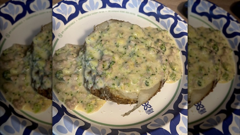 Baked Potato with Broccoli Cheese Soup