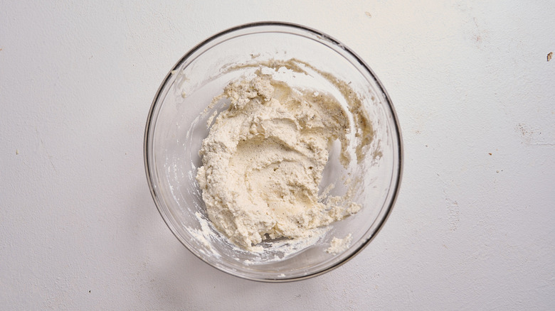 cheese and garlic combined in a bowl