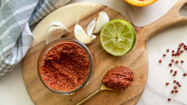 achiote paste with lime and garlic